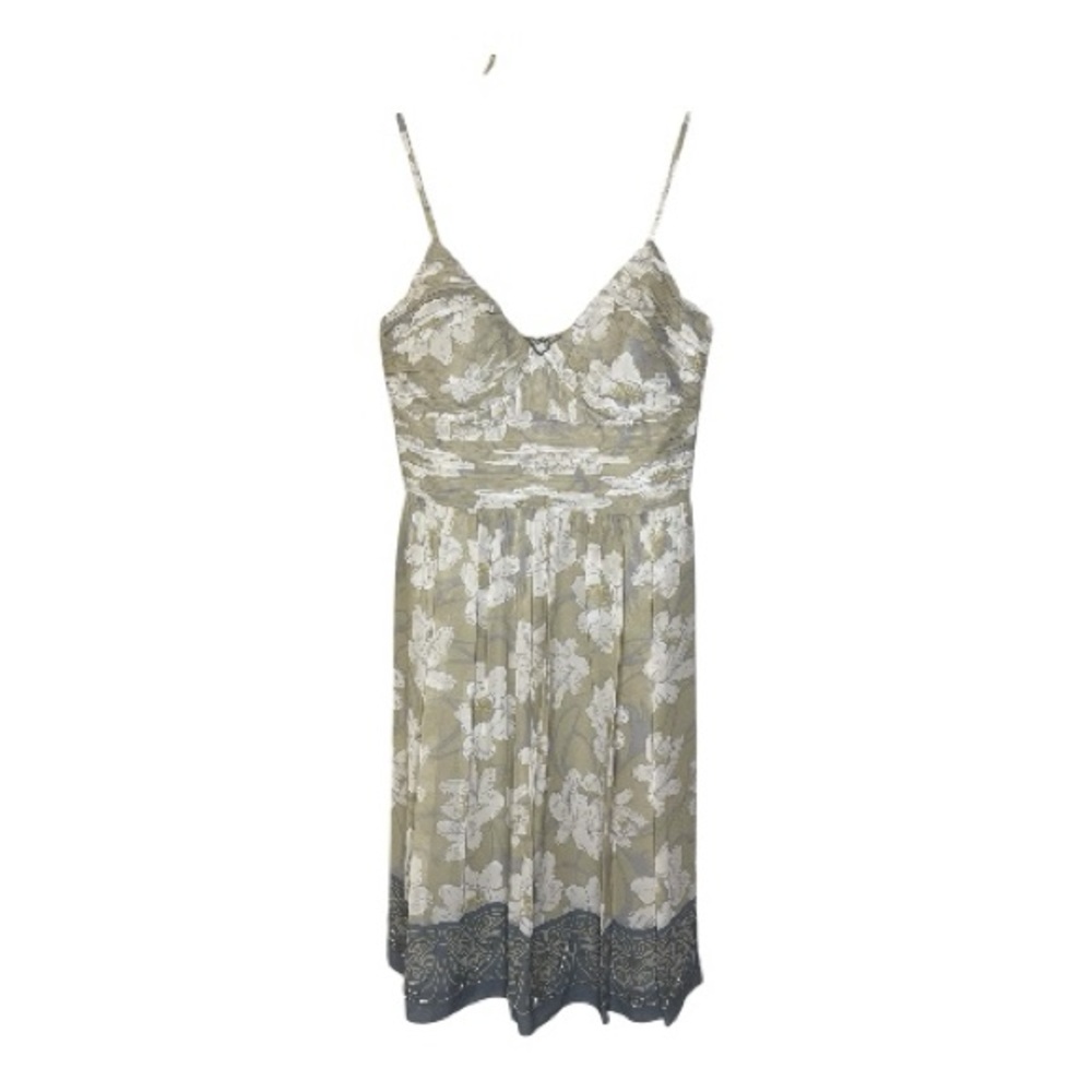 BCBG Paris Beige Silk Blend Dress - Picture 2 of 6